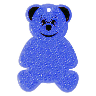 Reflektor Bär, transparent-blau Reflektor Bär, transparent-blau