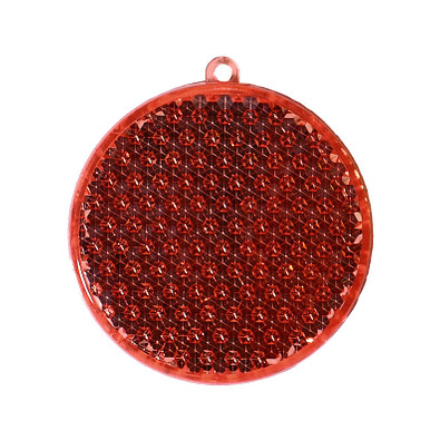 Reflektor Rund, transparent-rot