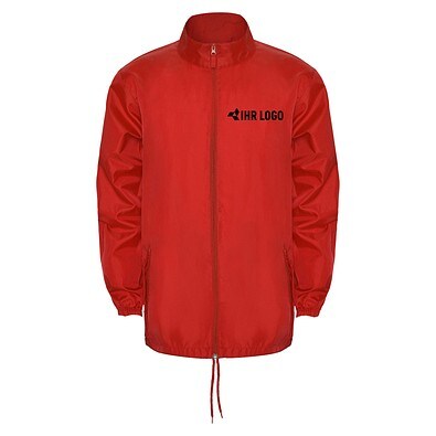 Regenjacke Island –  leichte Windjacke mit Reißverschluss, S, Rot