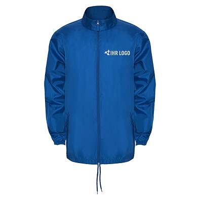 Regenjacke Island –  leichte Windjacke mit Reißverschluss, S, Royalblau