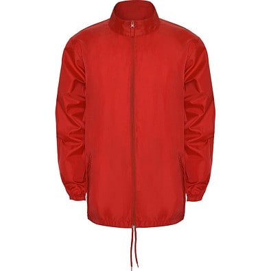 Regenjacke – leichte Windjacke mit Reißverschluss, XXXL, Rot