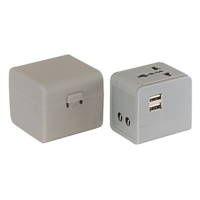 Reiseadapter TRAVEL MATE,grau