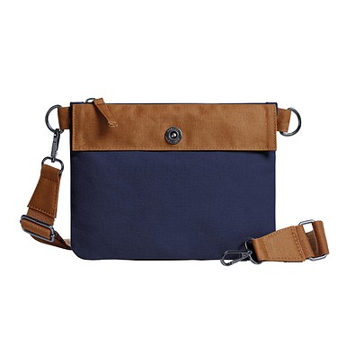 Reißverschluss-Tasche LIFE, marine-braun