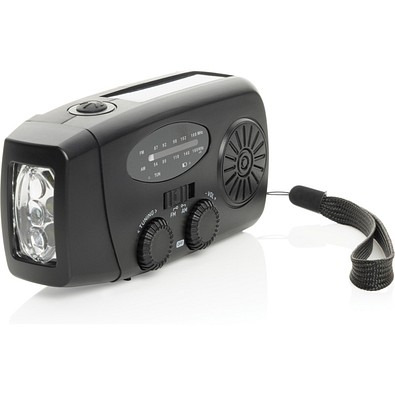 RescueWave Notfallradio aus RCS recyceltem Kunststoff, schwarz