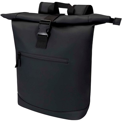 Resi Plus 15 GRS-recycelter Rolltop Rucksack 18 L, schwarz