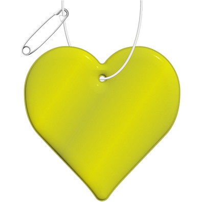 RFX™ H-09 Reflektierender PVC-Anhänger Herz, neongelb