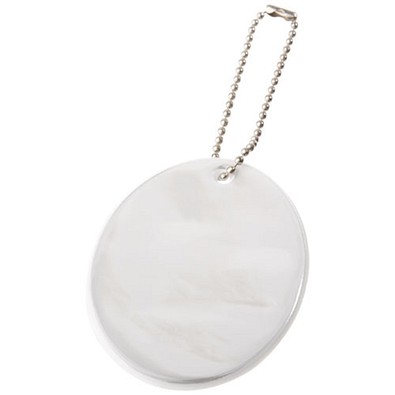 RFX™ H-12 Reflektierender, ovaler Anhänger, weiss