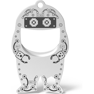 RICHARTZ® FLASCHENÖFFNER fred robot, silber