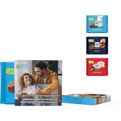 Ritter Sport Tafel in Vollkartonage, 100 g, Alpenmilch, inkl. Druck