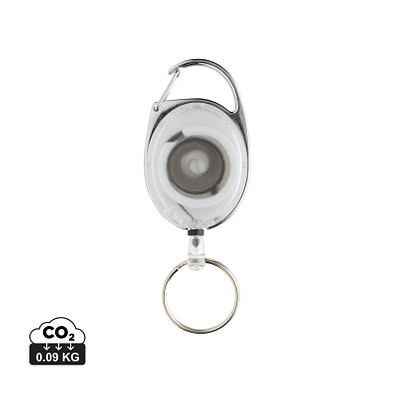 Roller-Clip-Schlüsselanhänger aus RCS recyceltem ABS, weiß