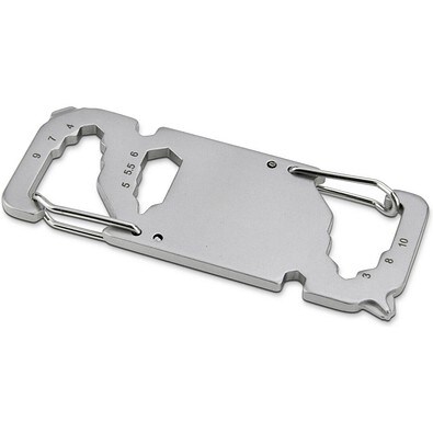 ROMINOX® Key Tool // Link - 20 Funktionen (Karabiner), silber