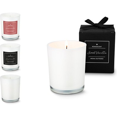 ROMOSCENT® Aromakerze Sweet Vanilla, Weiß