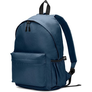 ROSARIO. Klassischer Rucksack mit zeitlosem Design aus recyceltem 600D Polyester, Blau