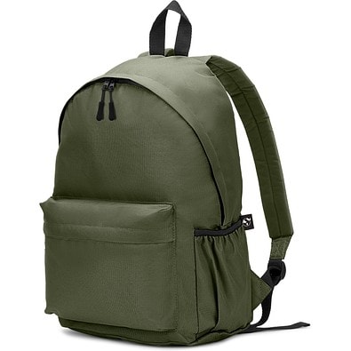 ROSARIO. Klassischer Rucksack mit zeitlosem Design aus recyceltem 600D Polyester, Dunkelgrün