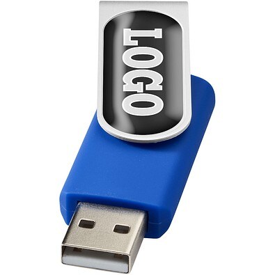 Rotate Doming USB-Stick, royalblau, 16GB