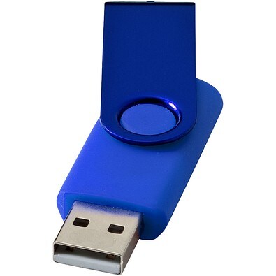 Rotate Metallic USB-Stick, royalblau, 2GB