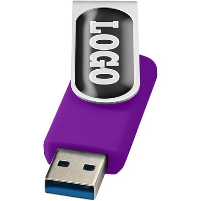 Rotate USB-Stick 3.0 mit Doming, lila, 64GB