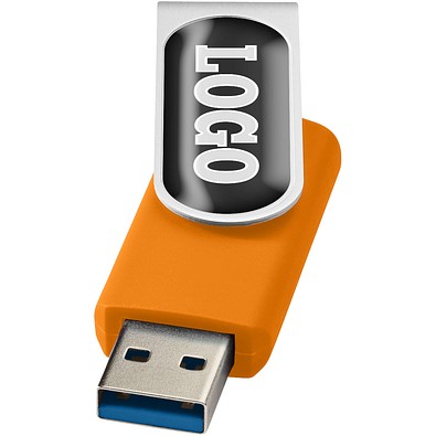 Rotate USB-Stick 3.0 mit Doming, orange, 32GB