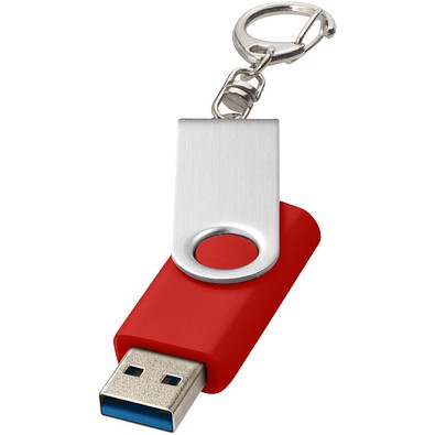 Rotate USB-Stick 3.0 mit Schlüsselanhänger, hellrot, 128GB