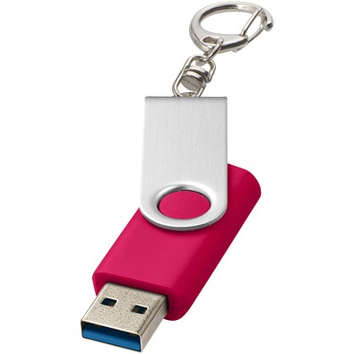 Rotate USB-Stick 3.0 mit Schlüsselanhänger, magenta, 128GB