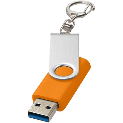 Rotate USB-Stick 3.0 mit Schlüsselanhänger, orange, 128GB