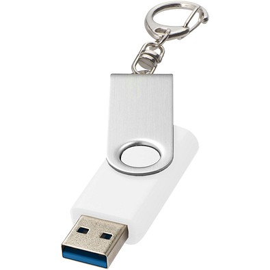 Rotate USB-Stick 3.0 mit Schlüsselanhänger, weiss, 64GB
