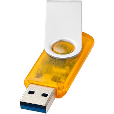 Rotate USB-Stick 3.0 transparent, orange, 32GB
