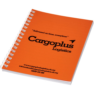 Rothko A5 Notizbuch mit Spiralbindung, orange,weiss, 50 Blatt