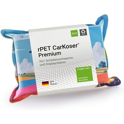 rPET CarKoser® 2in1 Premium Scheibenschwamm, weiss / individuell