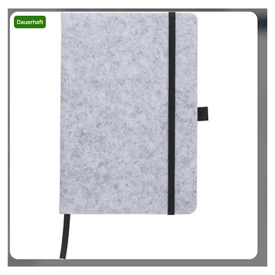 rPET Filz Notizbuch Harper, grau