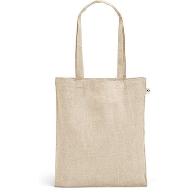 RYNEK. Tragetasche aus recycelter Baumwolle (70%), polyester (30% rPET) (140 g/m²), Natur