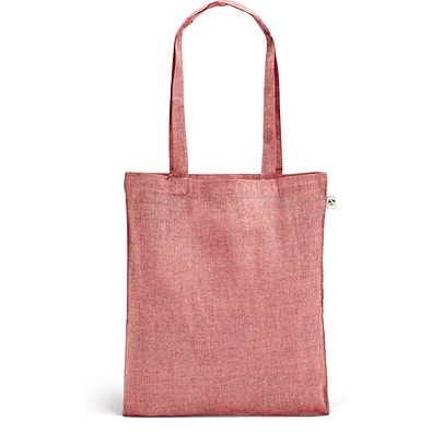 RYNEK. Tragetasche aus recycelter Baumwolle (70%), polyester (30% rPET) (140 g/m²), Rot