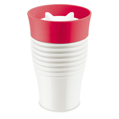 koziol Thermo-Trinkbecher Safe To Go, 400 ml, weiß/rot koziol Thermo-Trinkbecher Safe To Go, 400 ml, weiß/rot