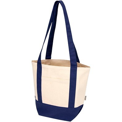 Sam 320 g/m² Mini-Tragetasche aus GRS recycelter Baumwolle, navy
