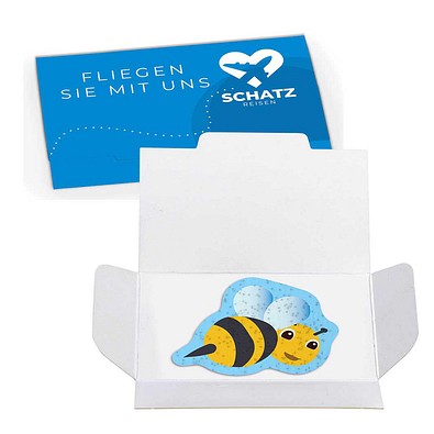 Samenpapier lustige Tierchen, Biene Brummi, 1-seit. Druck