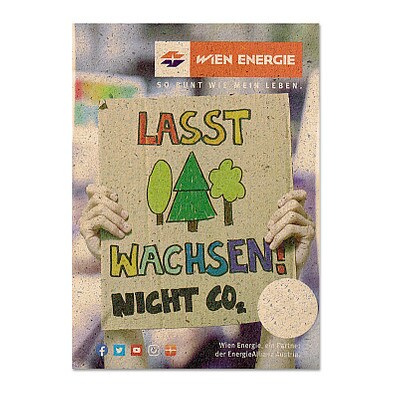 Samentütchen Mini - Graspapier - Gartenkresse, braun