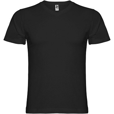 Samoyedo T-Shirt mit V-Ausschnitt für Herren, schwarz, S