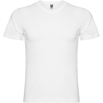 Samoyedo T-Shirt mit V-Ausschnitt für Herren, weiss, 2XL