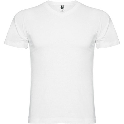 Samoyedo T-Shirt mit V-Ausschnitt für Herren, weiss, S