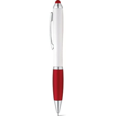SANS. Kugelschreiber mit Drehmechanik und Metallclip, Rot