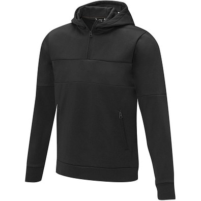 Sayan Kapuzenpullover mit halbem Reißverschluss für Herren, schwarz,  L