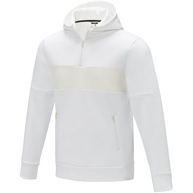 Sayan Kapuzenpullover mit halbem Reißverschluss für Herren, weiß,  L