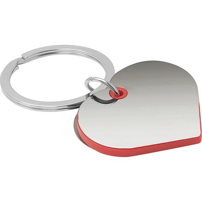 Schlüsselanhänger EVERLASTING LOVE,rot, silber