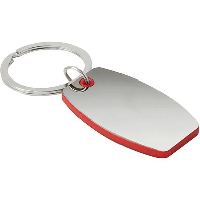 Schlüsselanhänger MIRROR,rot, silber