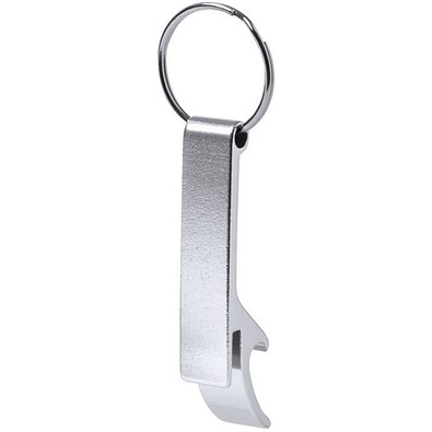 Schlüsselanhänger mit Flaschenöffner Stiked, Silber