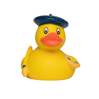 Schnabels® Bade-Ente Künstler, bunt