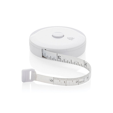 Schneiderband aus RCS recyceltem Kunststoff, weiß