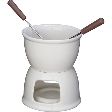 Schoko-Fondue Set Stamford,weiss