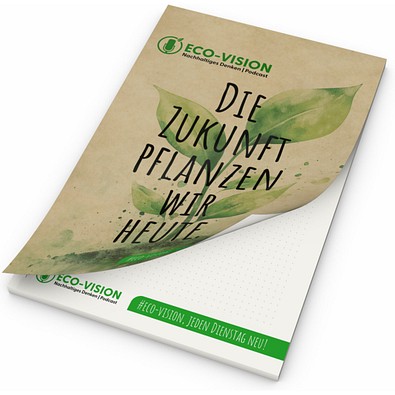 Schreibblock Cover Recycling, A4, 100 Blatt mit 4fach-Abheftlochung