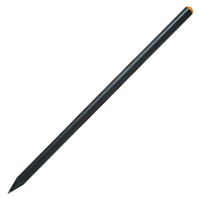 Bleistift schwarz mit Kristall, schwarz/orange